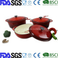 6PCS Enamel Cast Iron Cookware Set for Kitchen